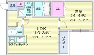 西１８丁目駅 徒歩10分 4階の物件間取画像